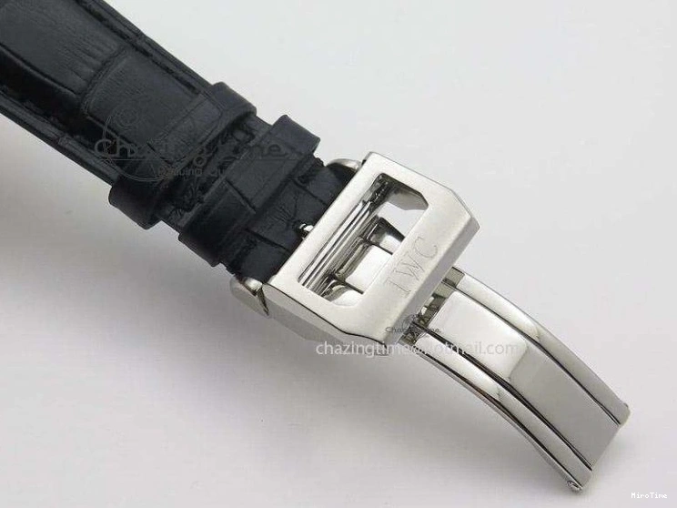 MIROTIME 0128 Youthful Pilot Spitfire 3878 Chrono BP Gray Dial SS On Black Leather Strap A 7368